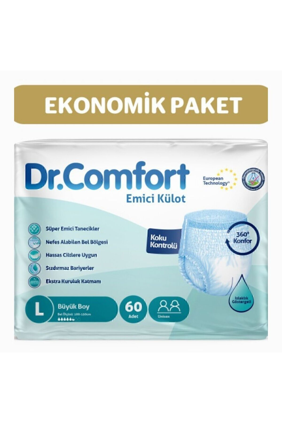 Yetişkin Emici Külot Large 30'lu 2 Paket 60 Adet