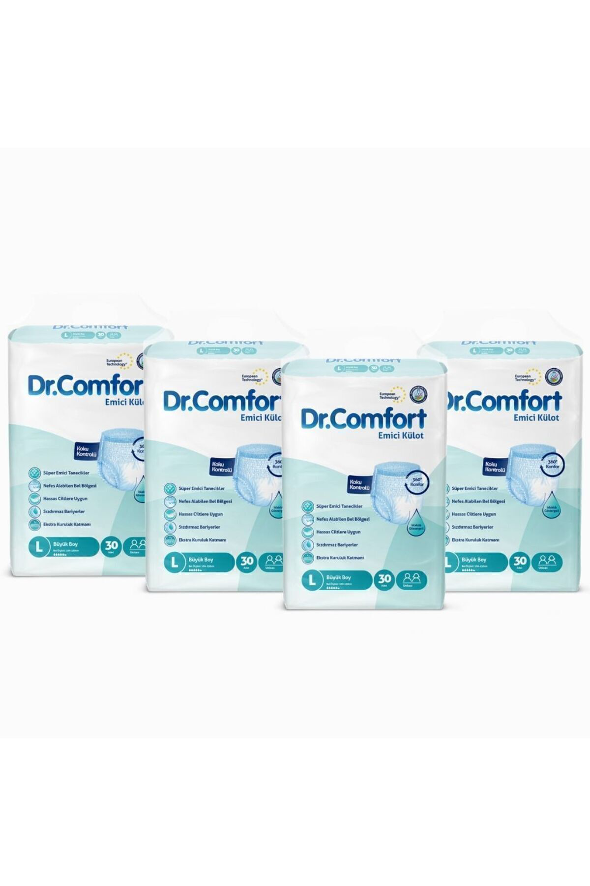 Dr.Comfort Yetişkin Emici Külot Large 30'Lu 4 Paket 120 Adet