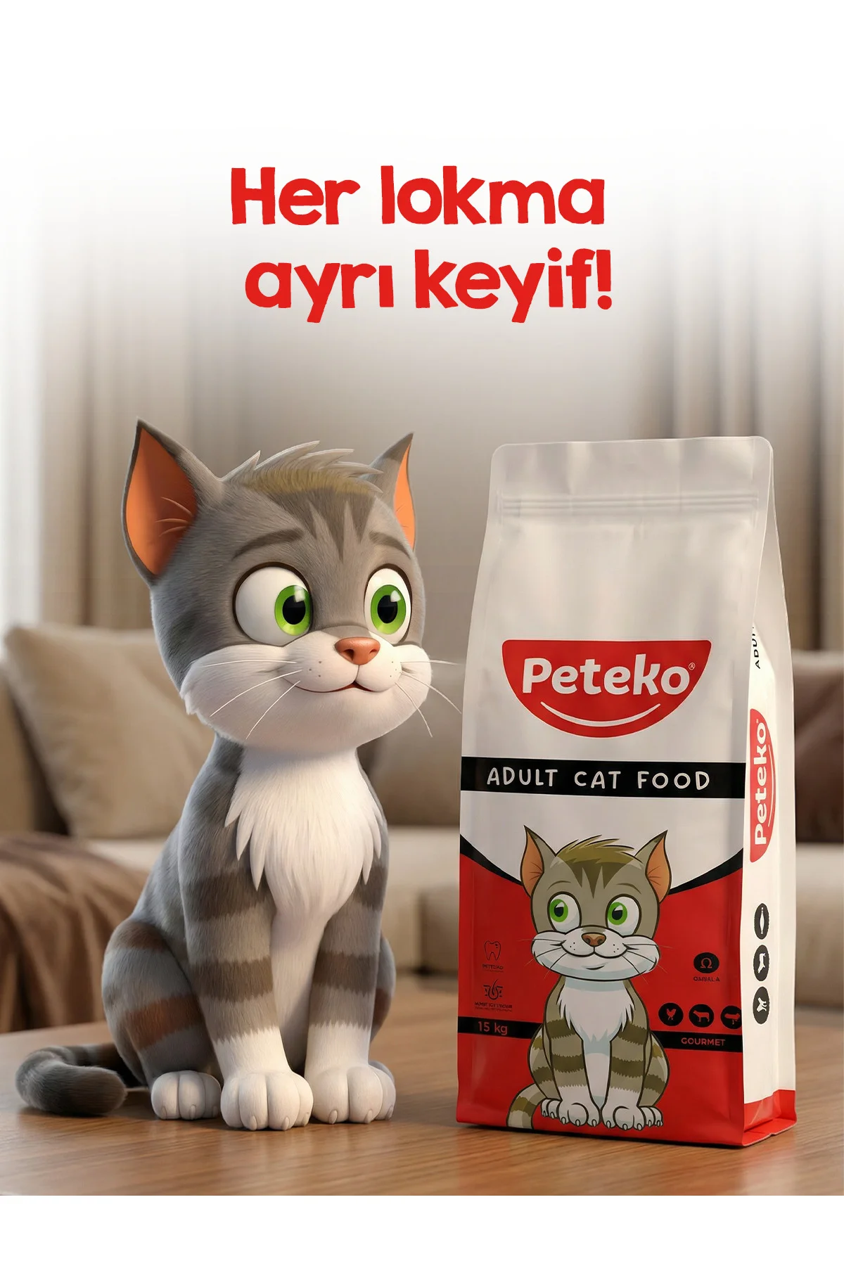 Yetişkin Gurme Kedi Maması 15 Kg