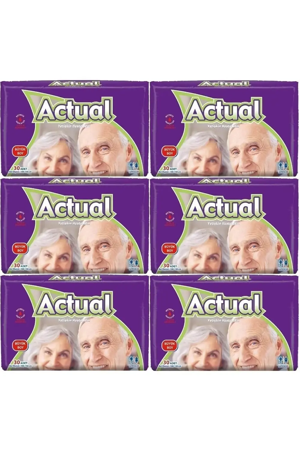 Yetişkin Hasta Bezi Bel Bantlı L-büyük 180 Adet (6pk*30)