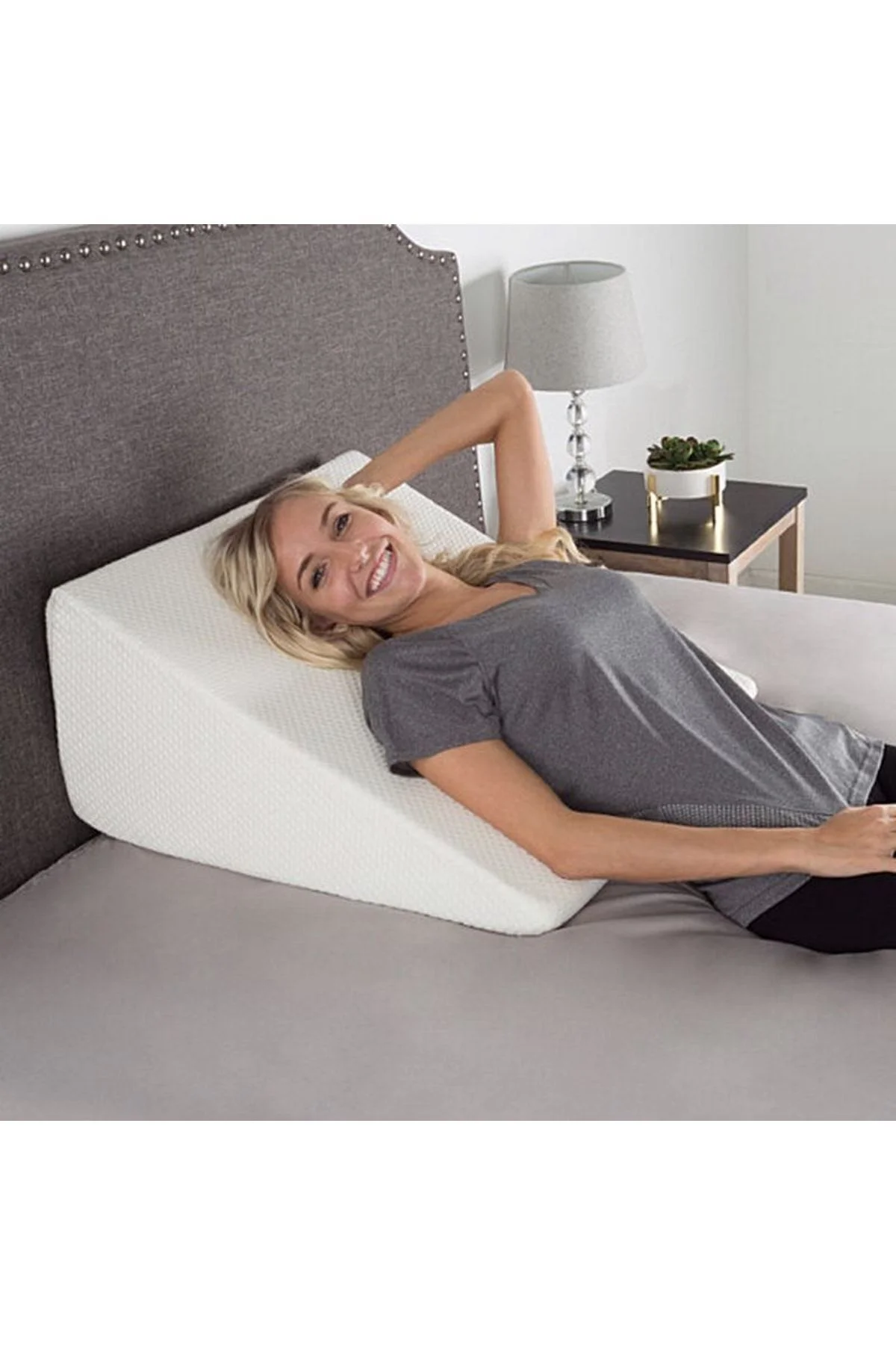 Yetişkin için konforlu poli sünger yastık, 65x60x24 cm, rahat uyk