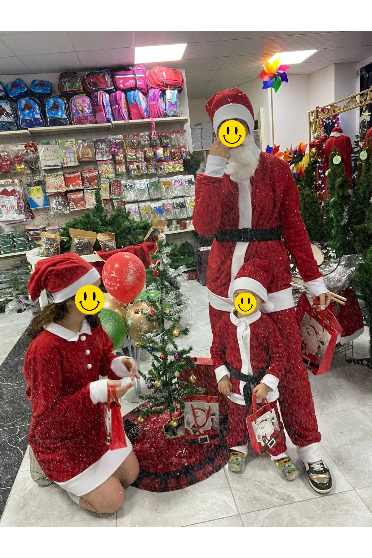 Yetişkin Için Noel Baba Kostüm Kıyafeti Yılbaşı Elbisesi Kırmızı Polar Happy New Year