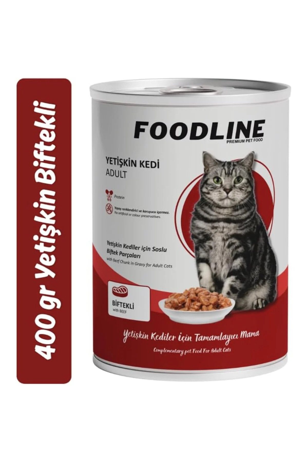 Yetişkin Kedi Konservesi 400 Gr, Gravy Sos İçerisinde Parça Etli 