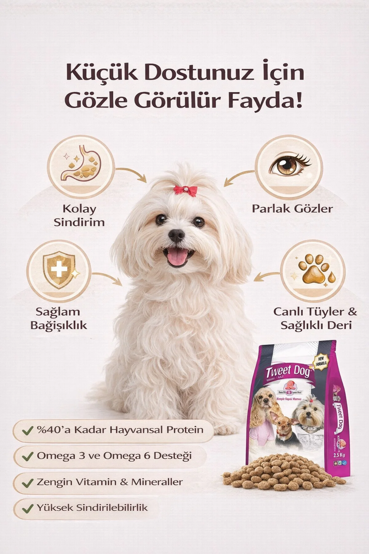 Yetişkin Köpek Maması Kuzu Etli 2 x 2,5 Kg