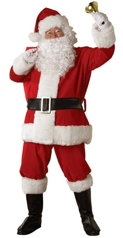Kostüm Sarayı Yetişkin Noel Baba Kostümü Lüks Polar