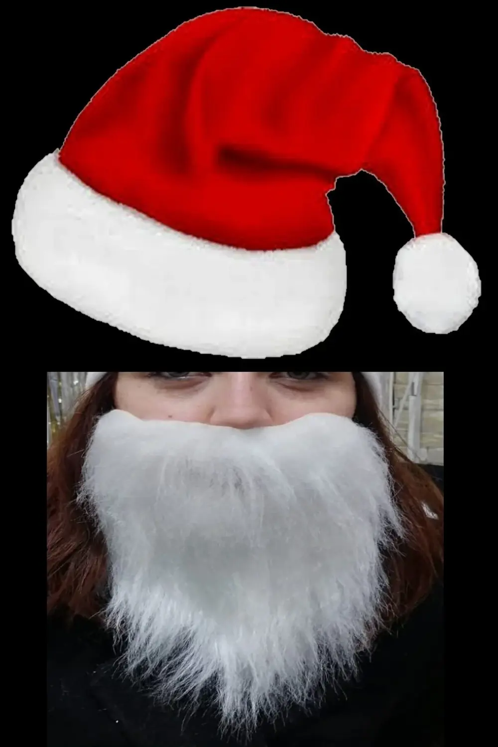 Yetişkin Noel Şapka Noel Sakal Set - Polar Şapka - Noel Sakal - Y