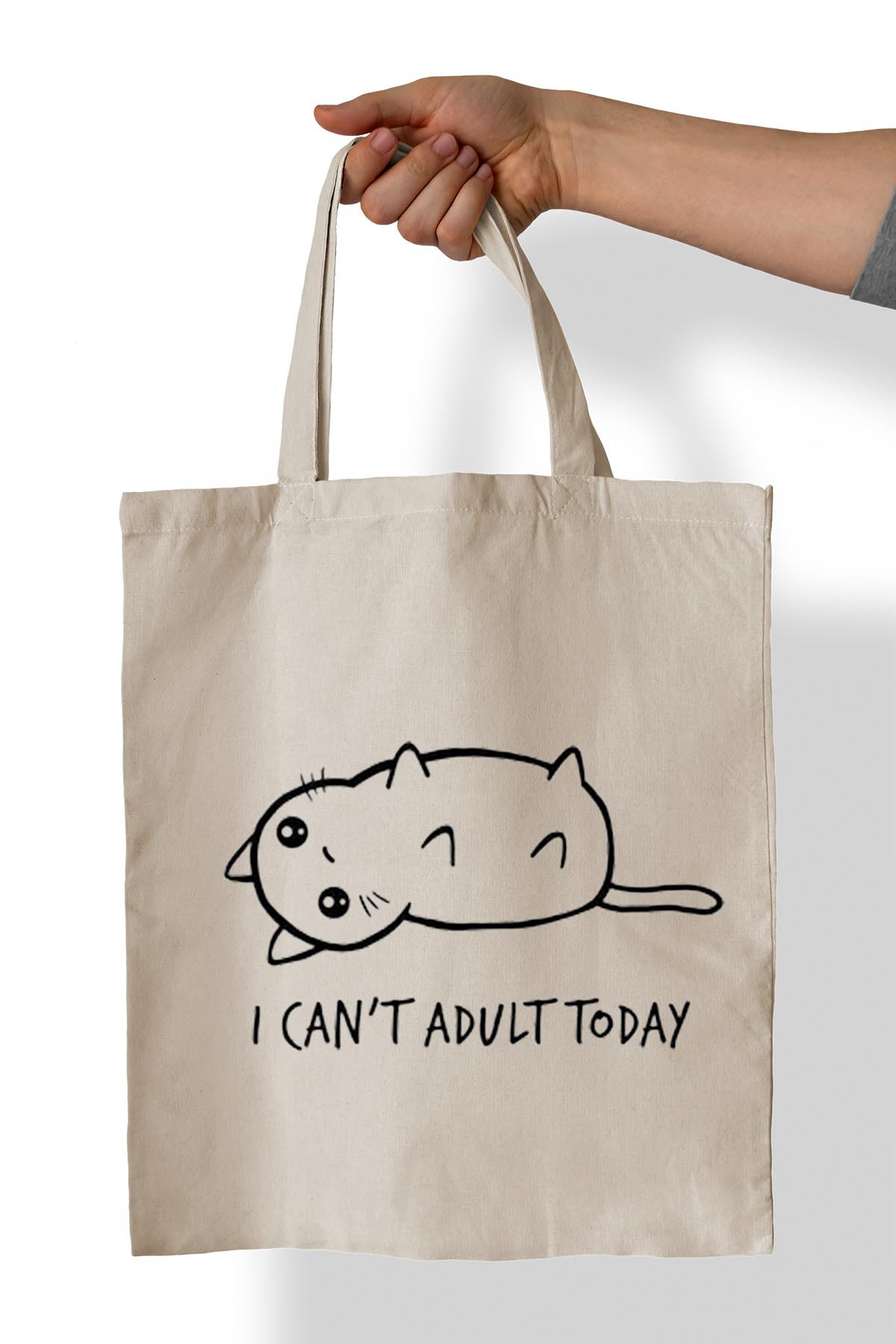 Remonz Yetişkin Olamam Baskili %100 Pamuk 35X38 Cm Bez Çanta