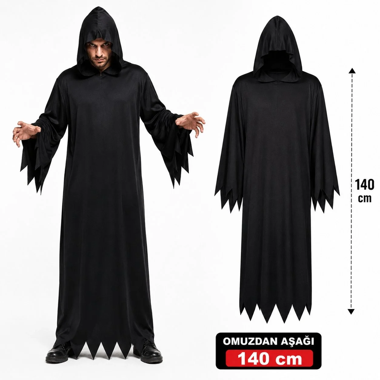 Yetişkin Siyah Kapüşonlu Cellat Hayalet Kostümü 140 Cm Yetişkin Siyah Kapüşonlu Cellat Hayalet Kostümü 140 Cm Fiyatı, Yorumları ve Özellikleri