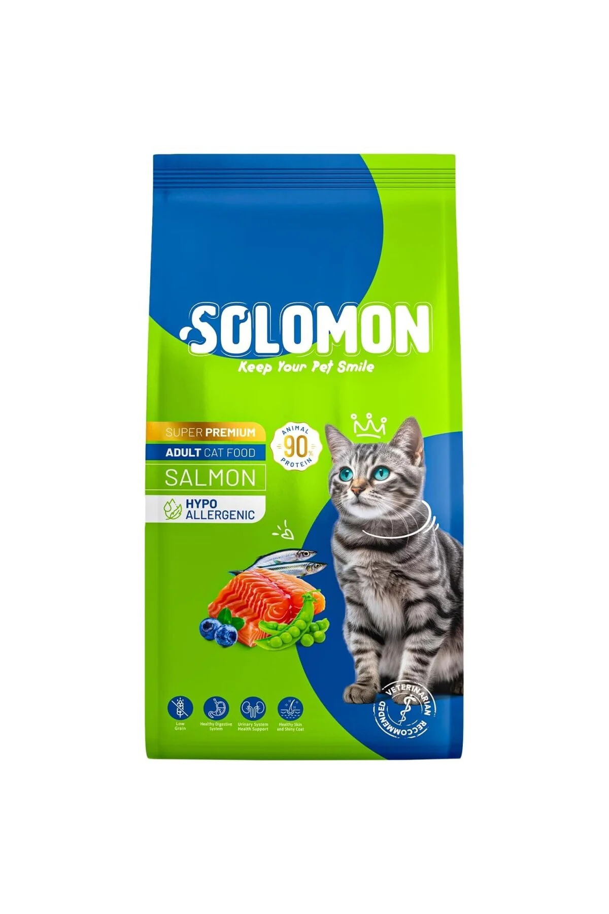 Yetişkin Somon'lu Süper Premium 9 Kg Somonlu Kedi Maması - Hipoal