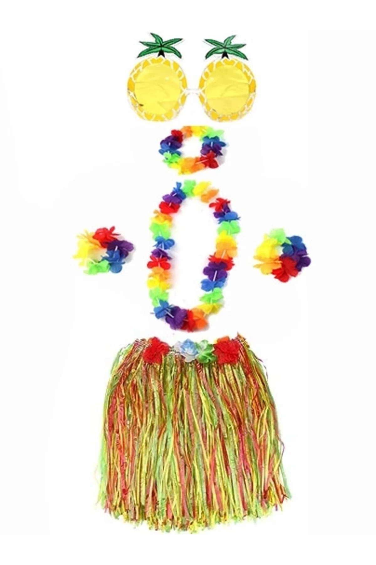 Yetişkin Ve Çocuk Uyumlu Luau Aloha Hawaii Rengarenk 40 Cm Etek Ananas Şekilli Gözlük Hawaii Kolye R Yetişkin Ve Çocuk Uyumlu Luau Aloha Hawaii Rengarenk 40 Cm Etek Ananas Şekilli Gözlük Hawaii Kolye R