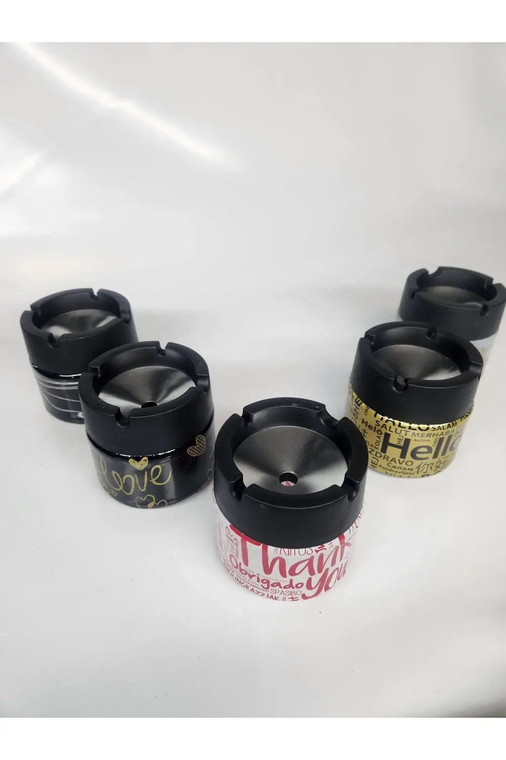 Yiğitay Oto Cam Küllük Metal kapaklı Desenli