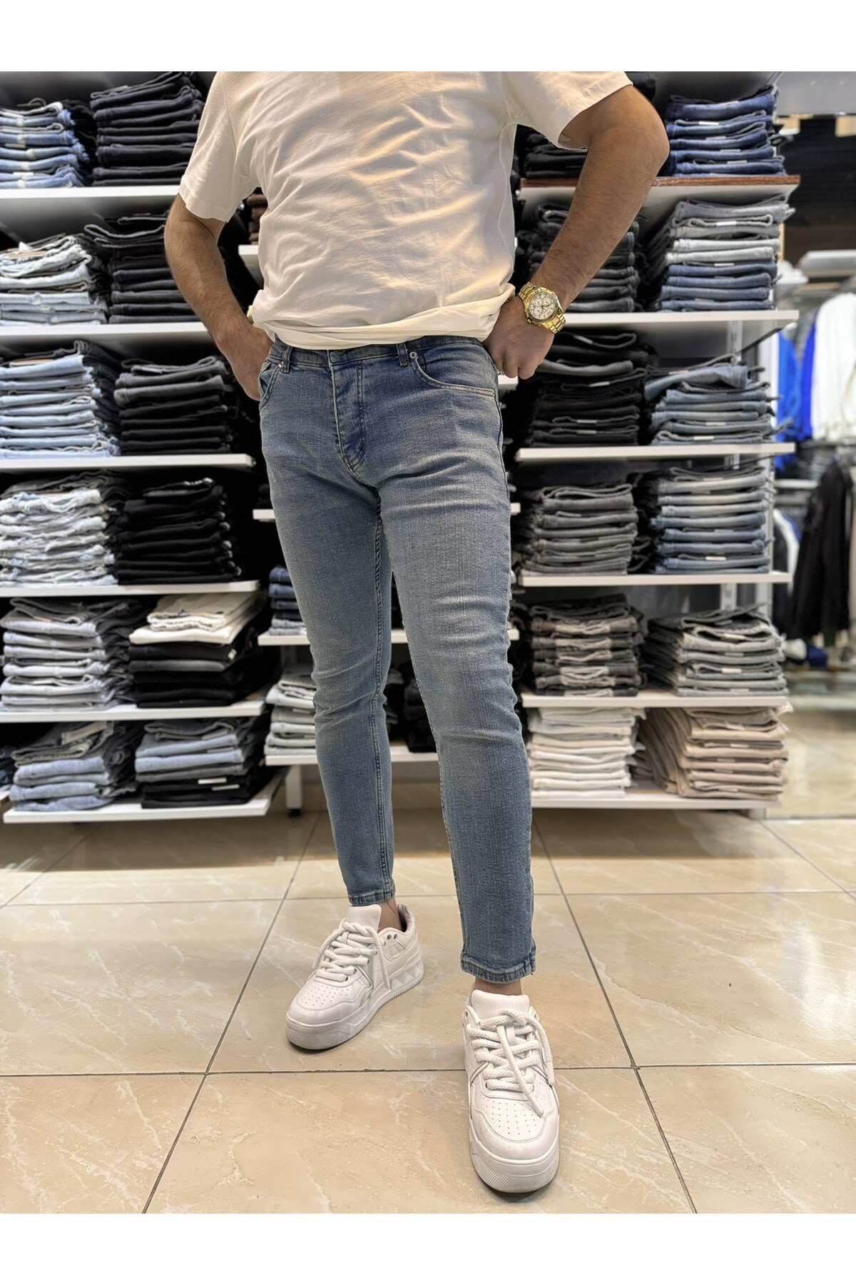 Casualmen32 Yikama Detay Mavi Skinny Fit Jean 627Cslke