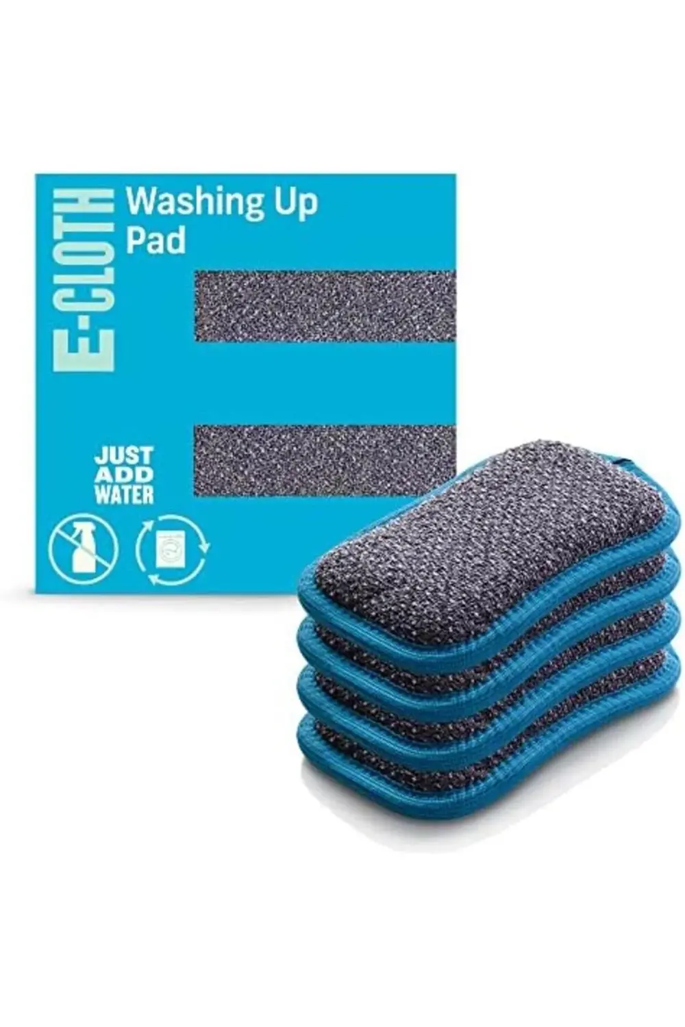 Yıkama pedi, polyester, mavi, 4'lü paket 395519