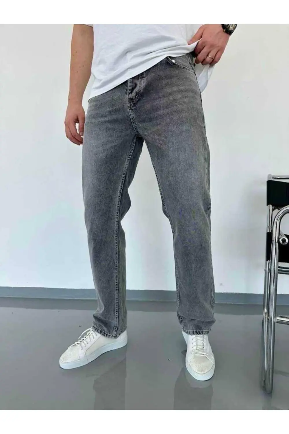 Yıkamalı Füme Baggy Pantolon