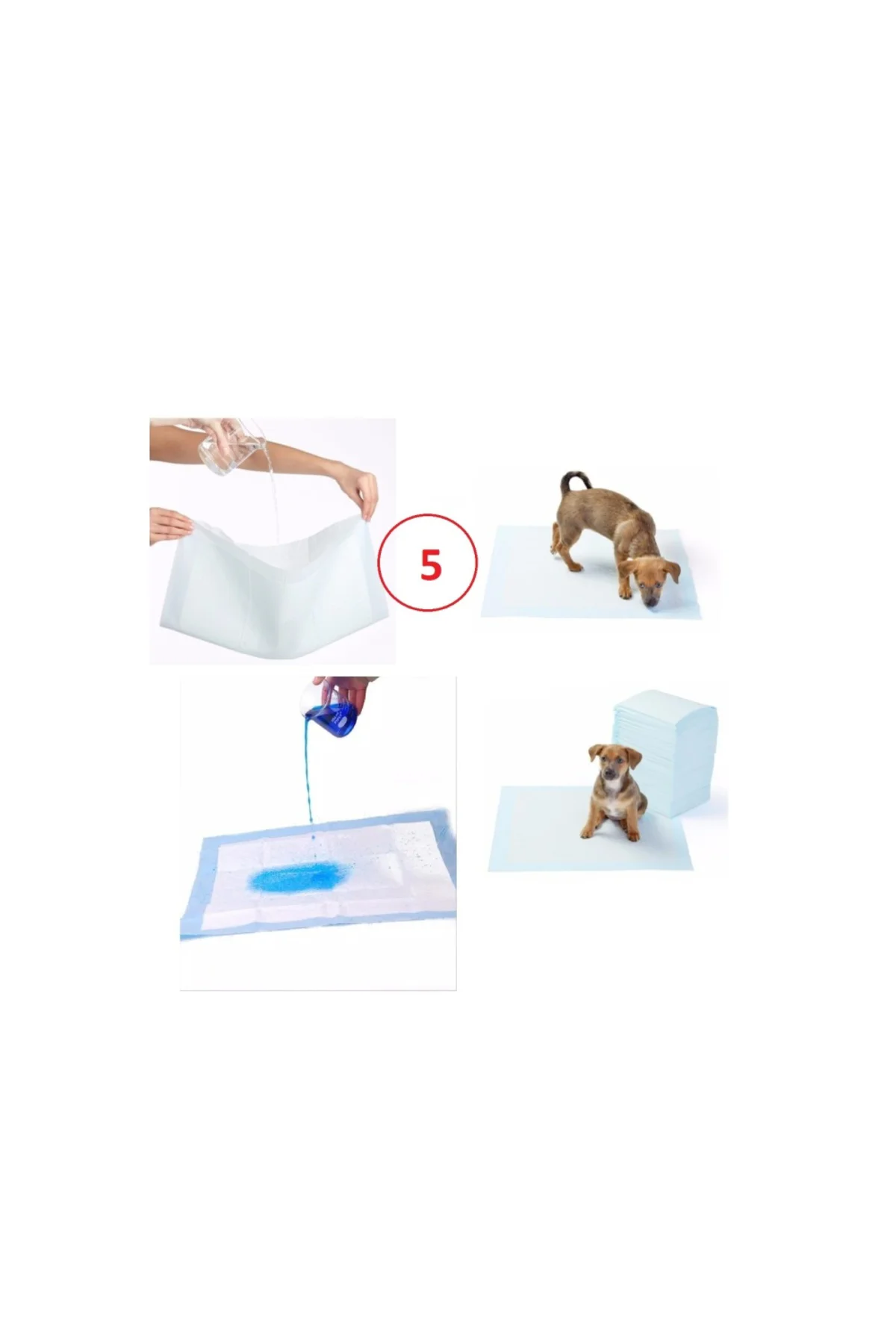 Yıkanabilir Köpek Çiş Pedi - 90 X 60 Cm 5li Paket
