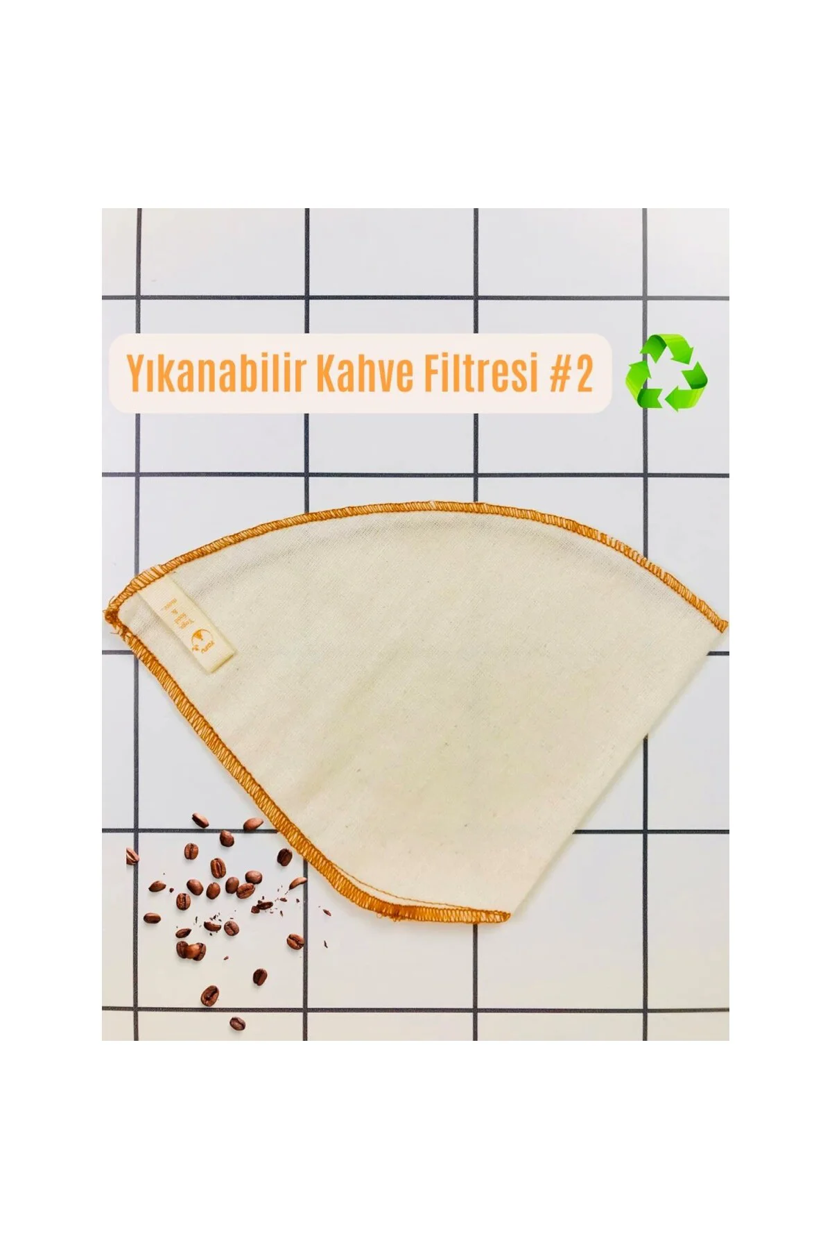 Yıkanabilir, Kumaş, Organik Kahve Filtresi (no:2) Ağartılmamış%10