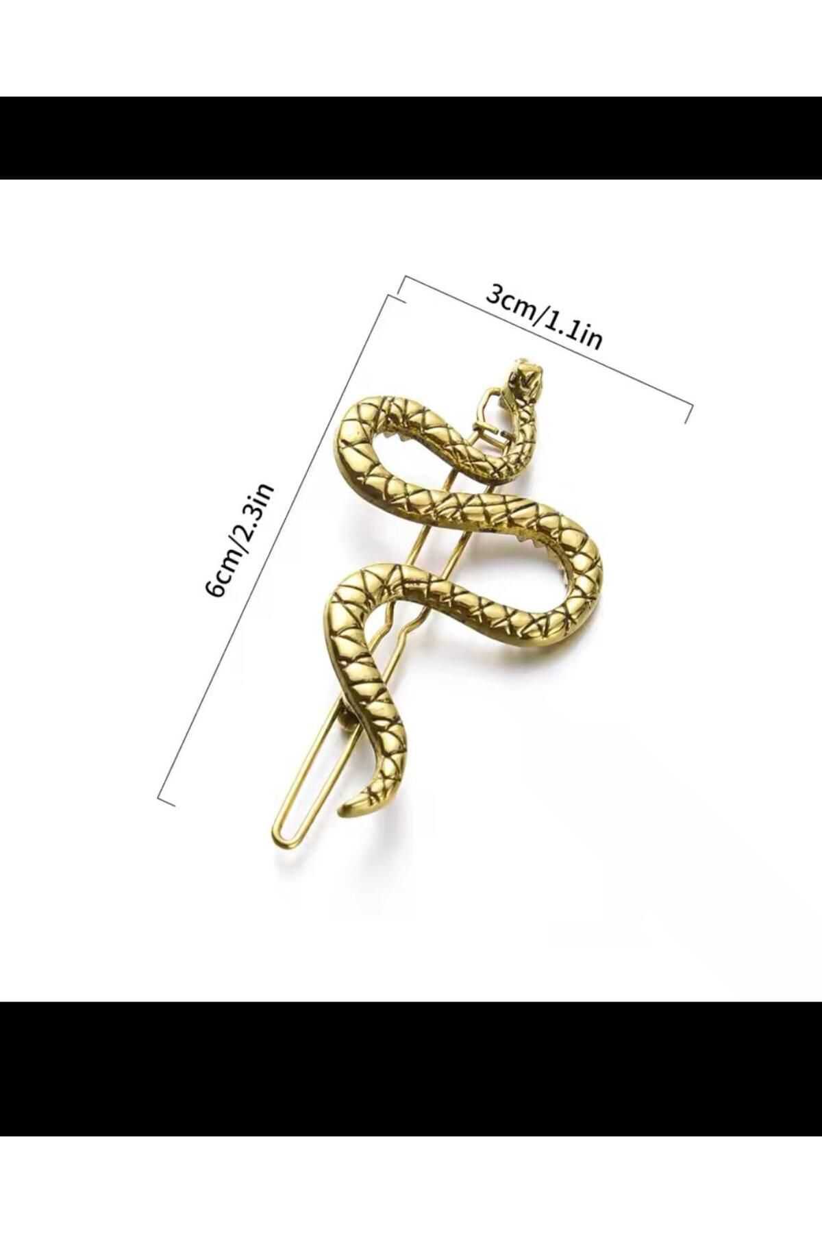 Arescollection Yılanlı Klipsli Pens Yan Toka