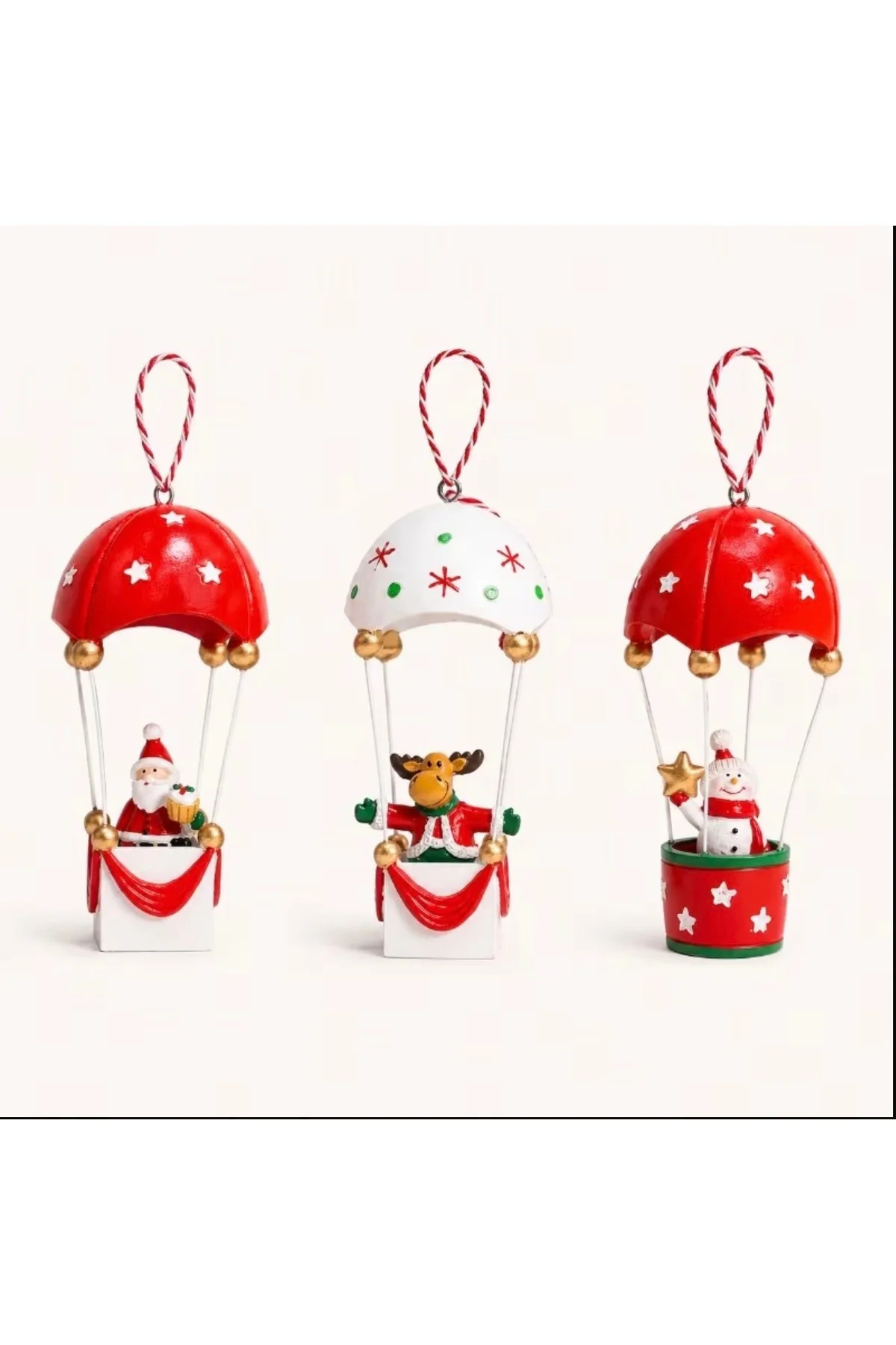 Yılbaşı Ağacı Süsü (13 cm) – Uçan Balonlu Noel Baba, Kardan Adam ve Geyik Figürlü Ağaç Süsü Seçenekleri 1 Adet Yılbaşı Ağacı Süsü (13 cm) – Uçan Balonlu Noel Baba, Kardan Adam ve Geyik Figürlü Ağaç Süsü Seçenekleri 1 Adet