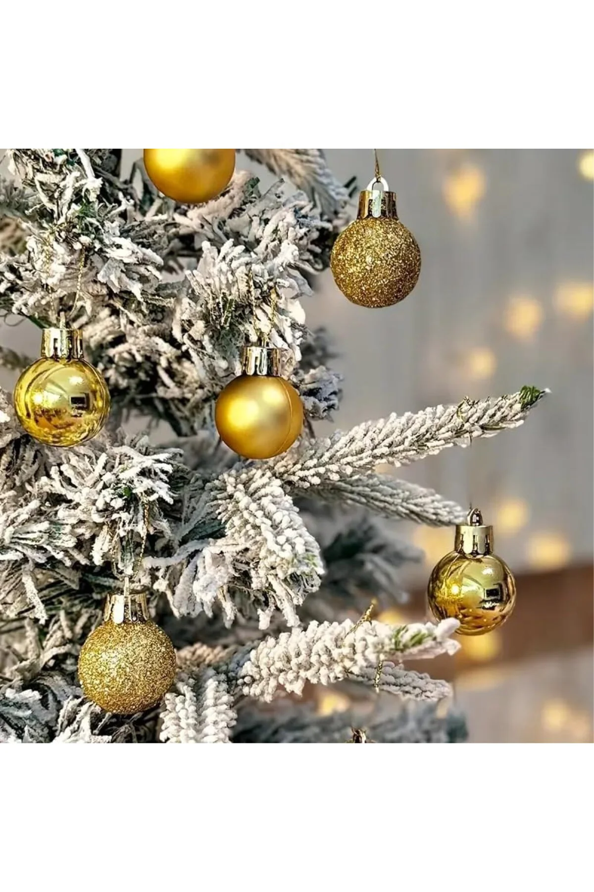 Yılbaşı Ağacı Süsü 3cm Simli Ve Parlak Minik Cici Top Ağaç Süsü 2