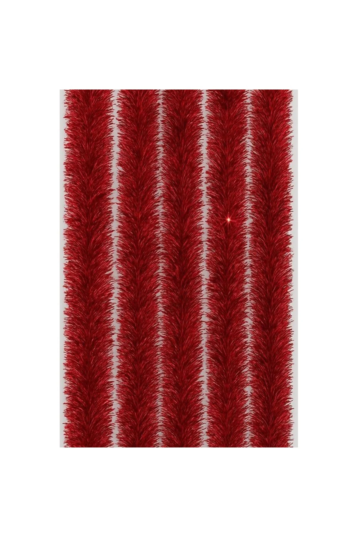 Yılbaşı Ağacı Süsü Kırmızı Sim 2 mt 5'li Paket