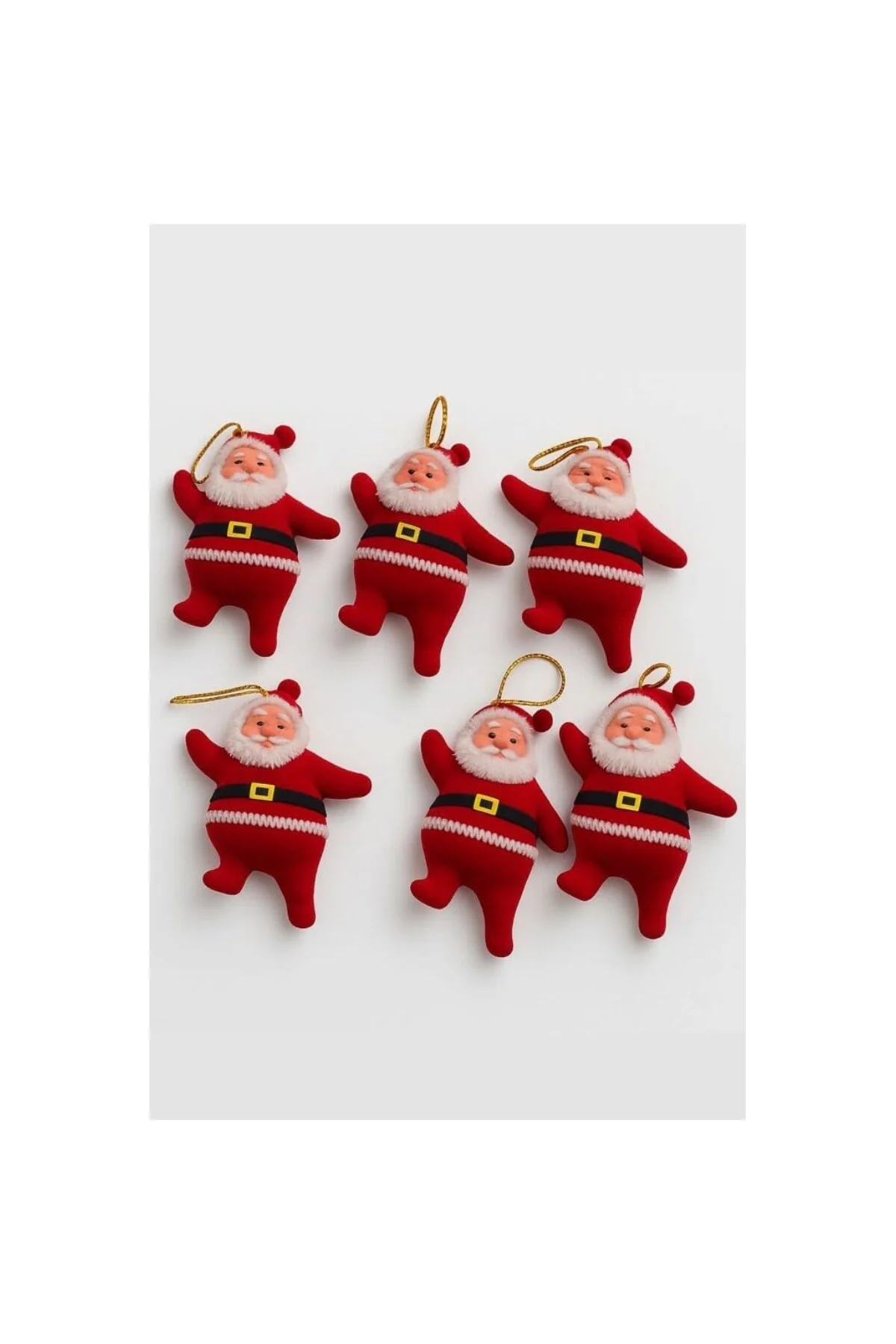 Yılbaşı Ağacı Süsü Mini Noel Baba 6'lı Set