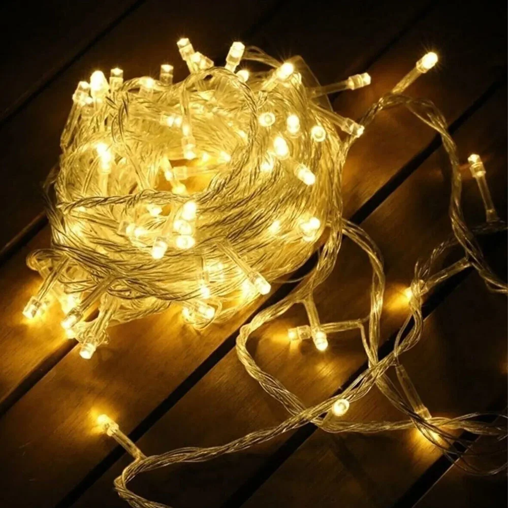 Yılbaşı Aydınlatması 100 LED Perde Hortum Sıcak Beyaz Işık - 10 Metre Dekoratif Şeffaf Kablolu Süs Fiyatı, Yorumları ve Özellikleri