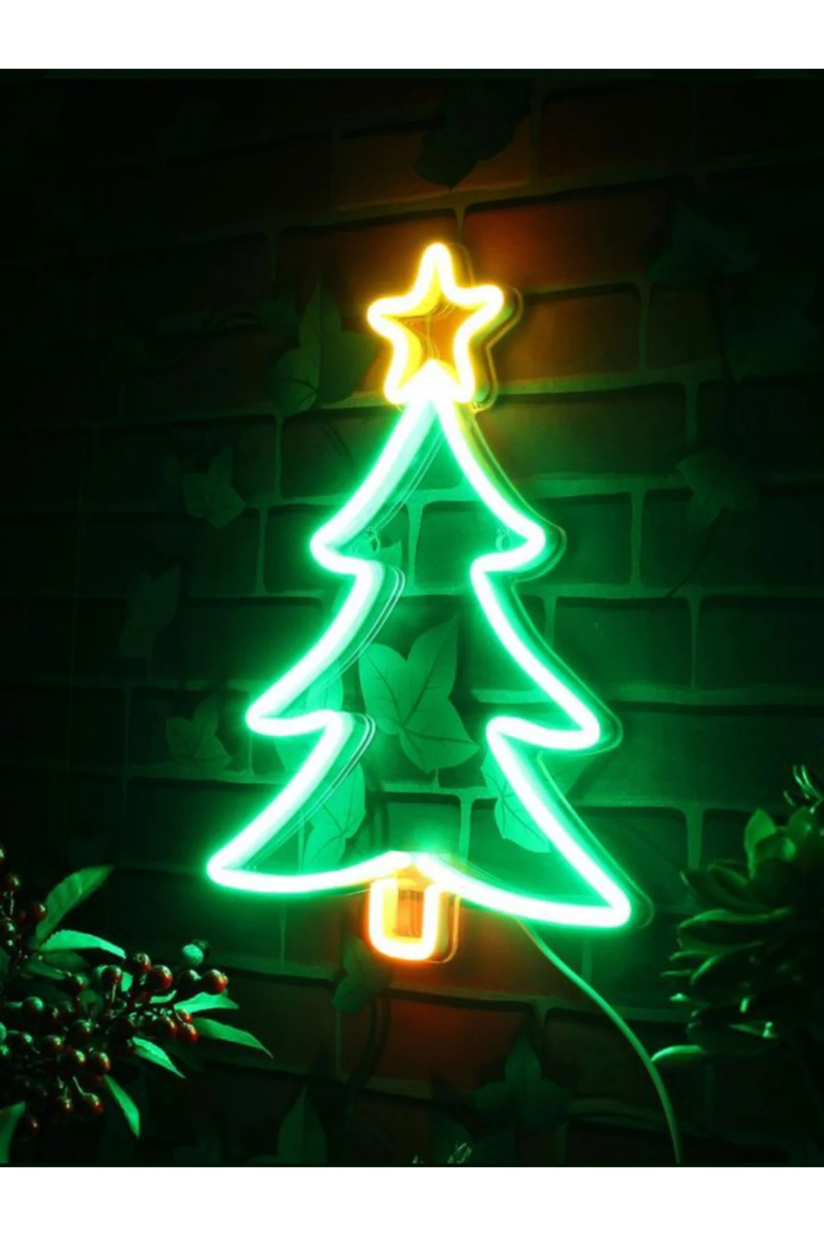 YILBAŞI ÇAM AĞACI NEON LED IŞIKLI