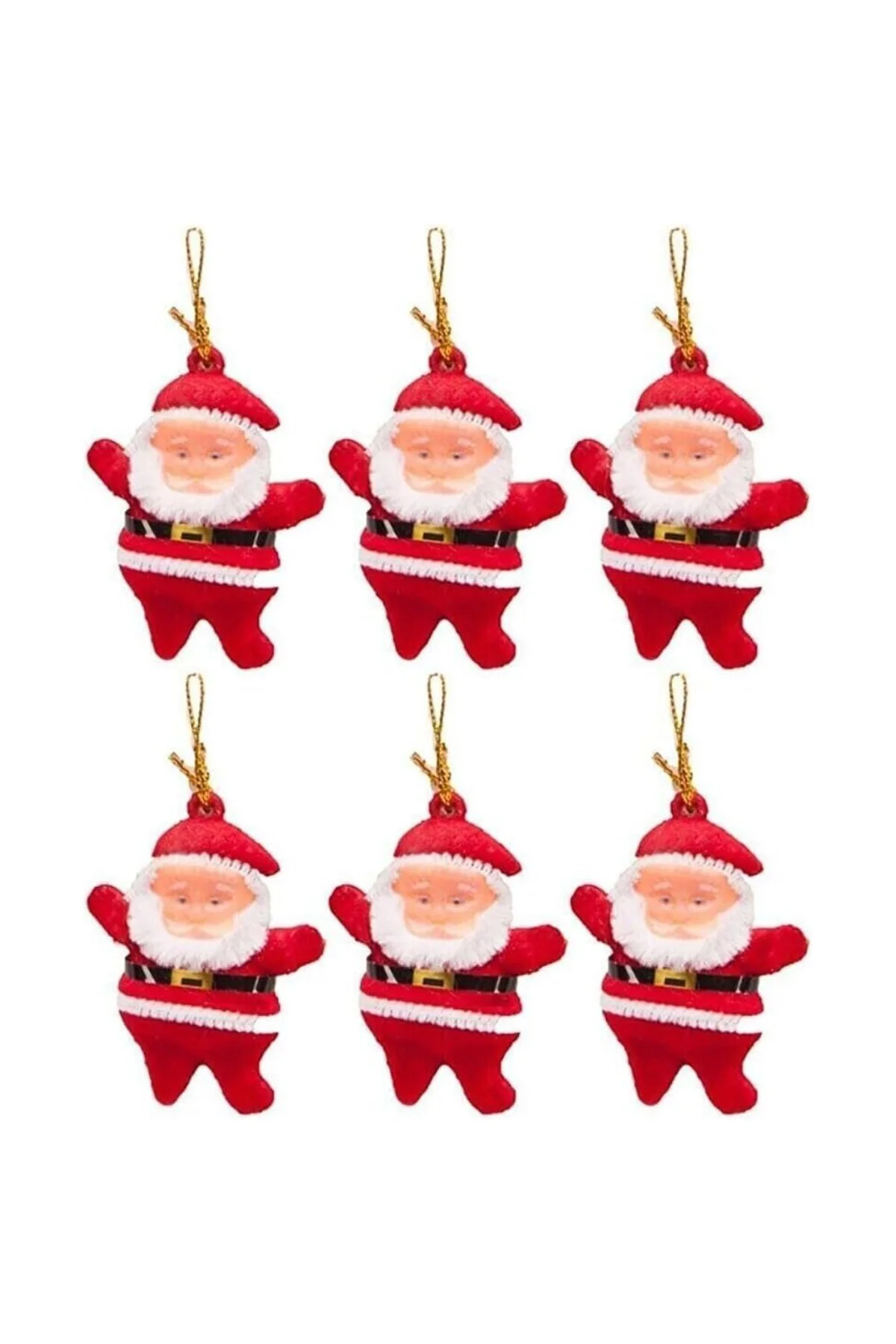 Yılbaşı Çam Ağacı Süsü Noel Baba 6'lı 6,5cm