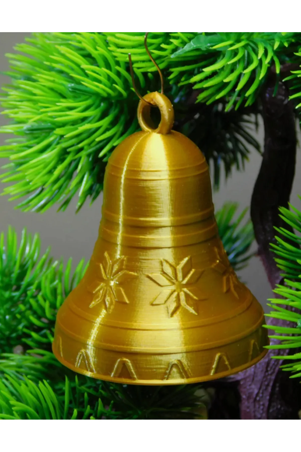 Yılbaşı Çam Ağacı Süsü Çift Zil Yılbaşı Süsü 8CM