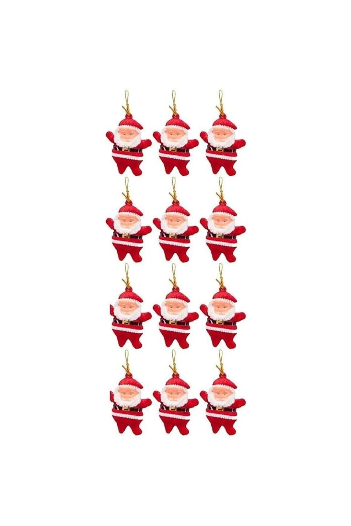 Yılbaşı Çam Ağacı Süsü Noel Baba 6'lı 6,5cm