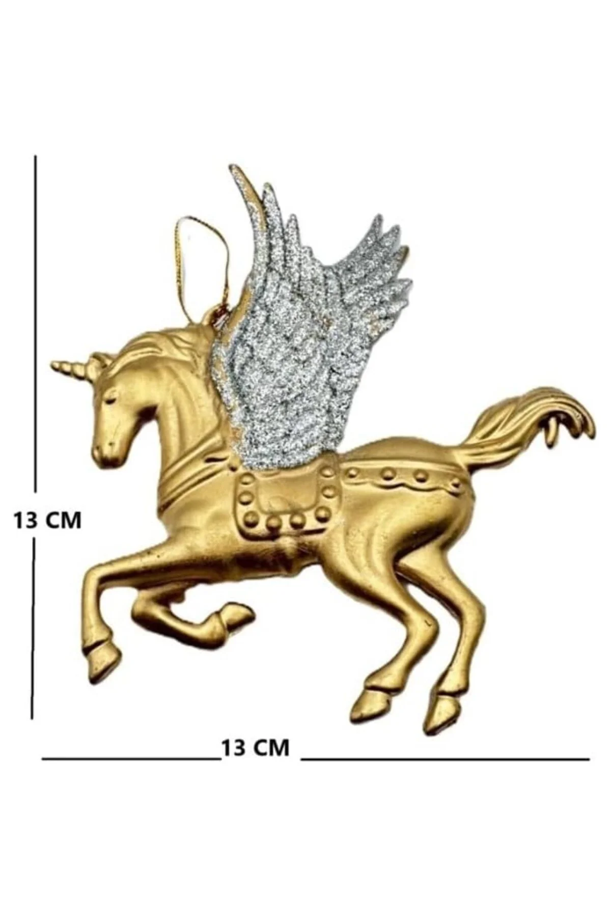 Yılbaşı Çam Ağacı Süsü Unicorn Gold 10 cm