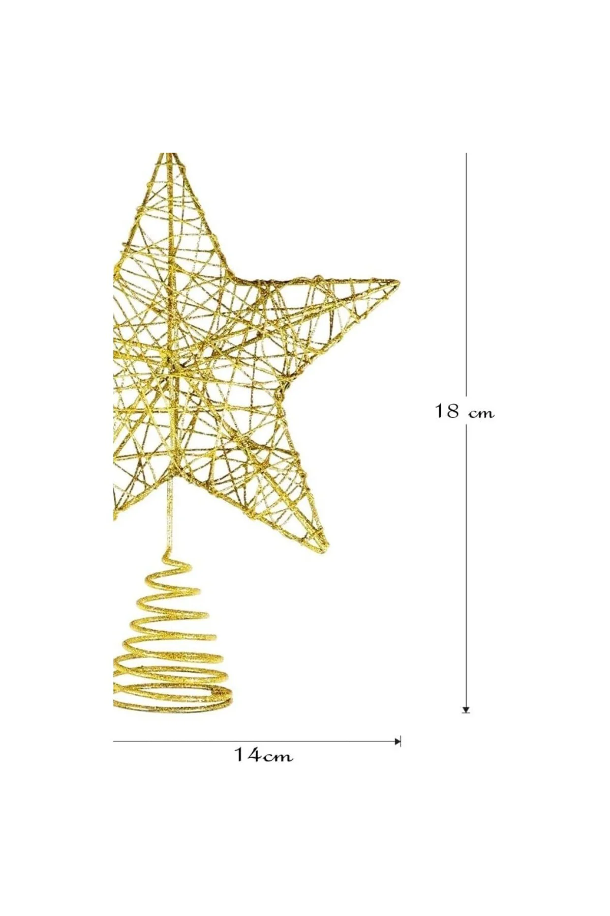 Yılbaşı Çam Ağacı Tepeliği Tel Tepelik Gold