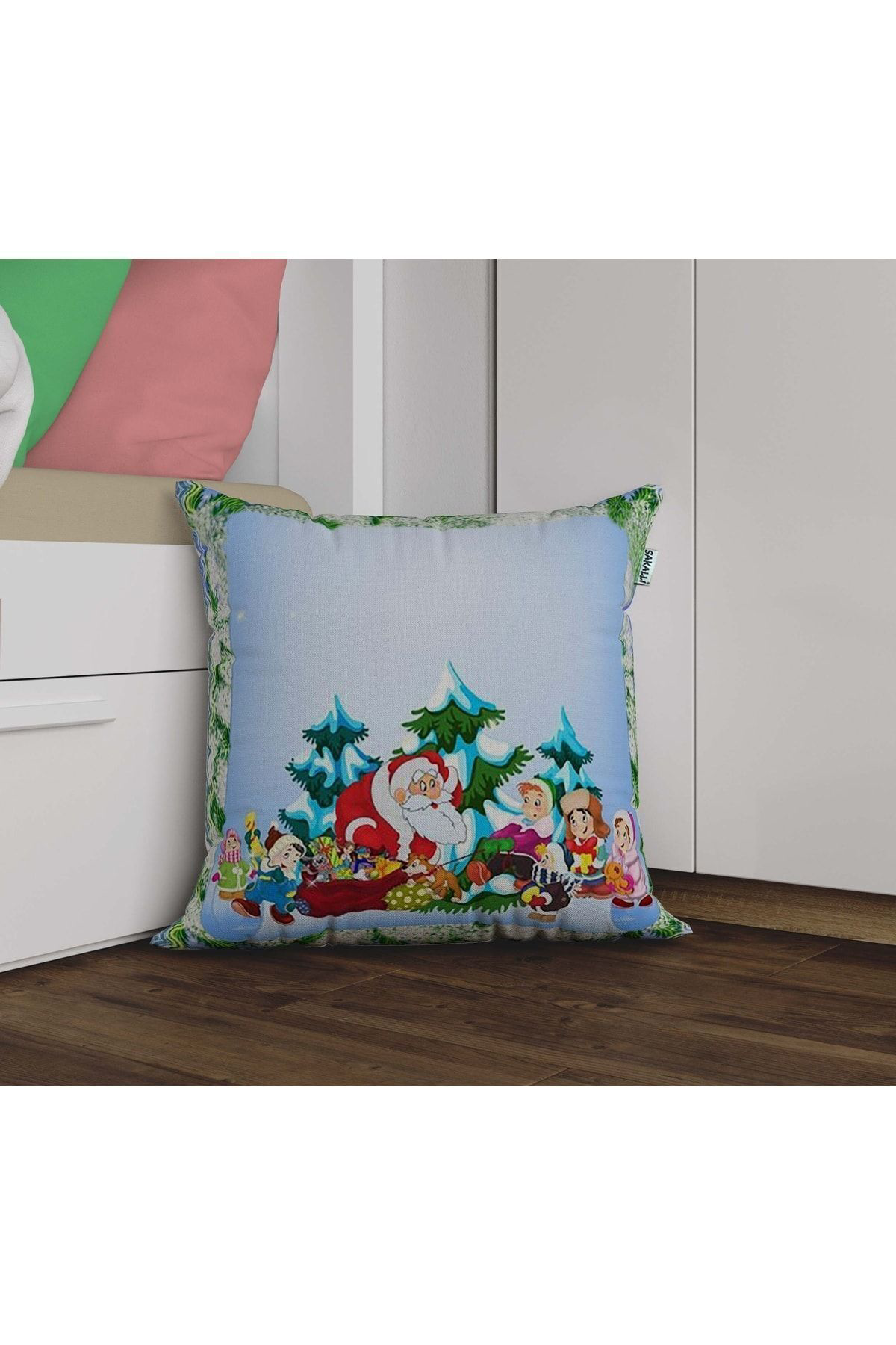 Yılbaşı Desenli 3d Baskılı Kırlent