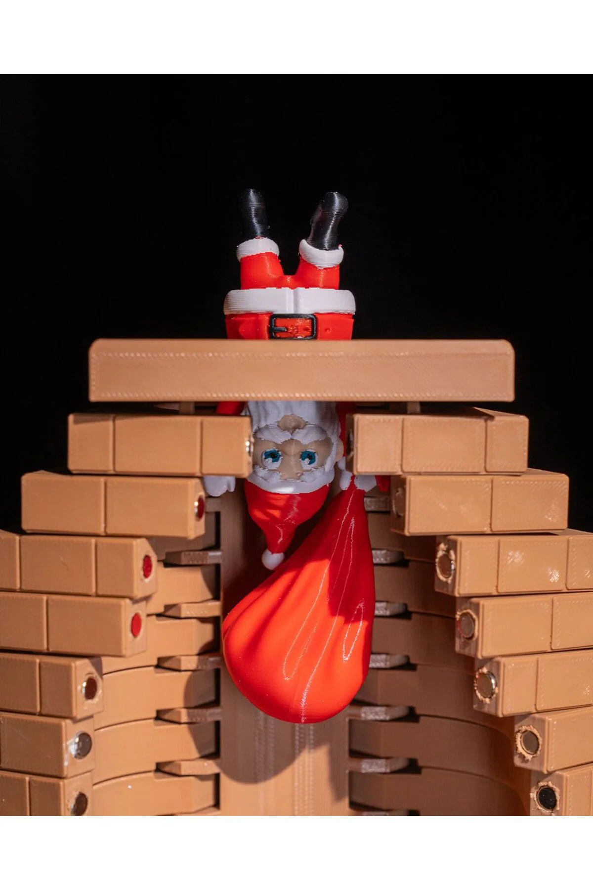 Yılbaşı Hediyesi Saklama Kutusu Şöminede Noel Baba Saklama Kutusu Büyük Boy 20CM