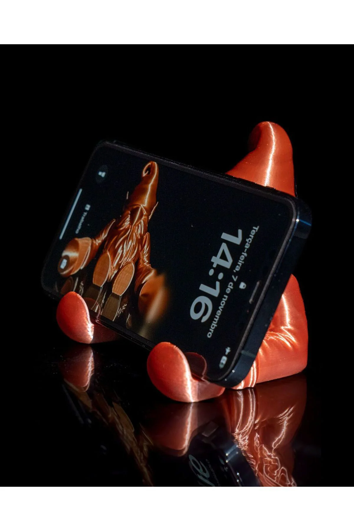 Yılbaşı Hediyesi Telefon Standı Cüce Masaüstü Telefon Standı 9CM