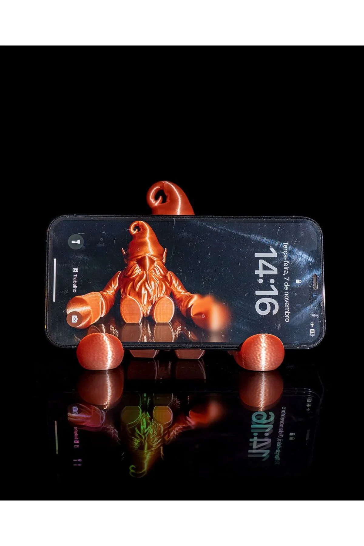 Yılbaşı Hediyesi Telefon Standı Cüce Masaüstü Telefon Standı 9CM