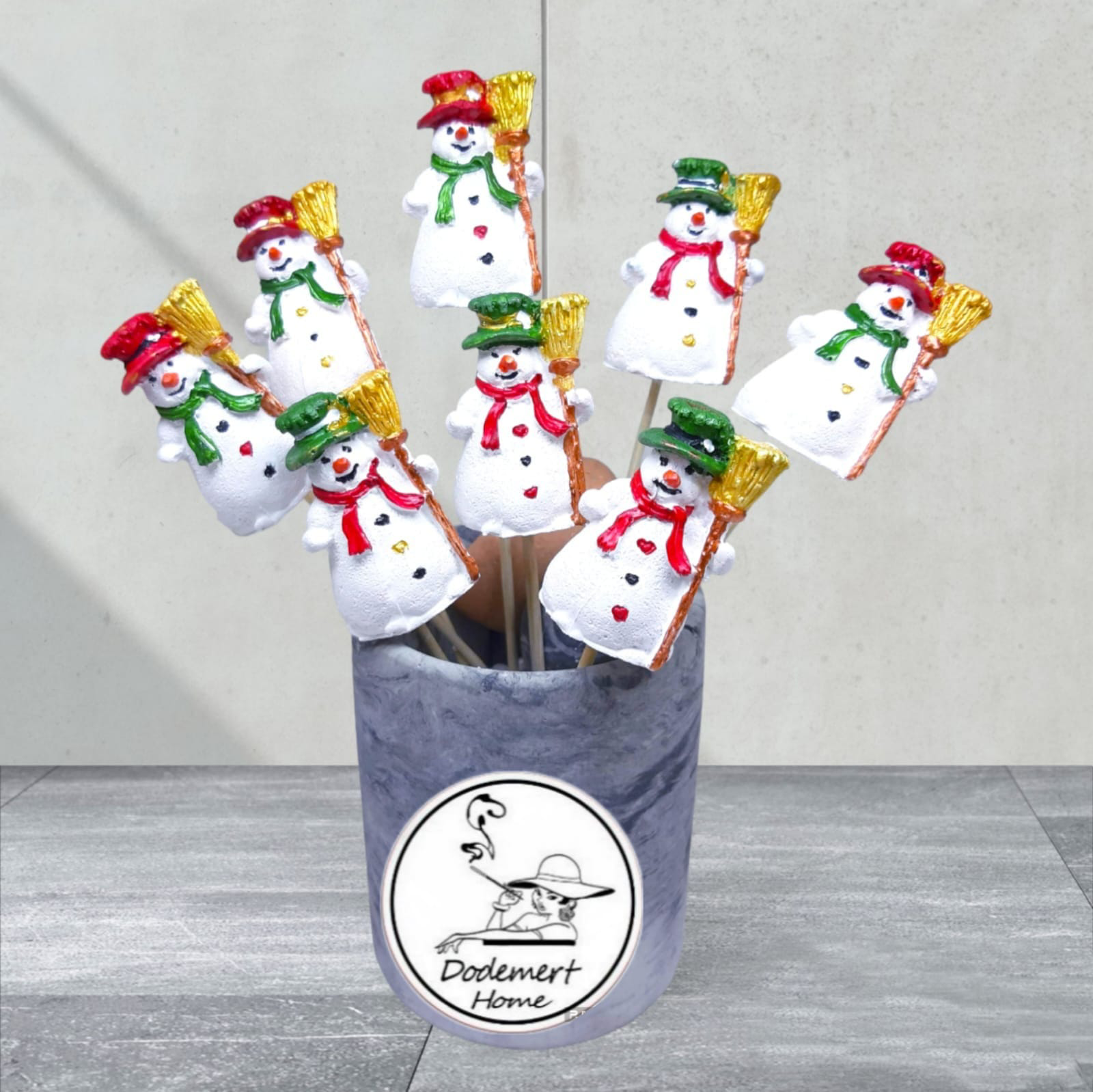 Yılbaşı Kardan Adam Saksı Dibi Süsü & Teraryum Obje 6 Adet Yılbaşı Kardan Adam Saksı Dibi Süsü & Teraryum Obje 6 Adet