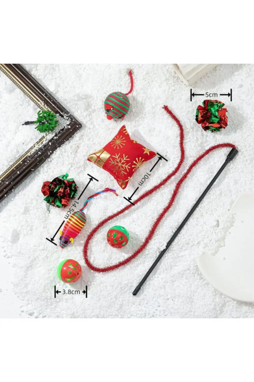 Yılbaşı Konseptli Kedi Oyuncak Seti