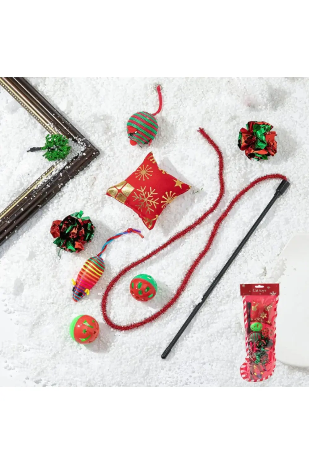 Yılbaşı Konseptli Kedi Oyuncak Seti