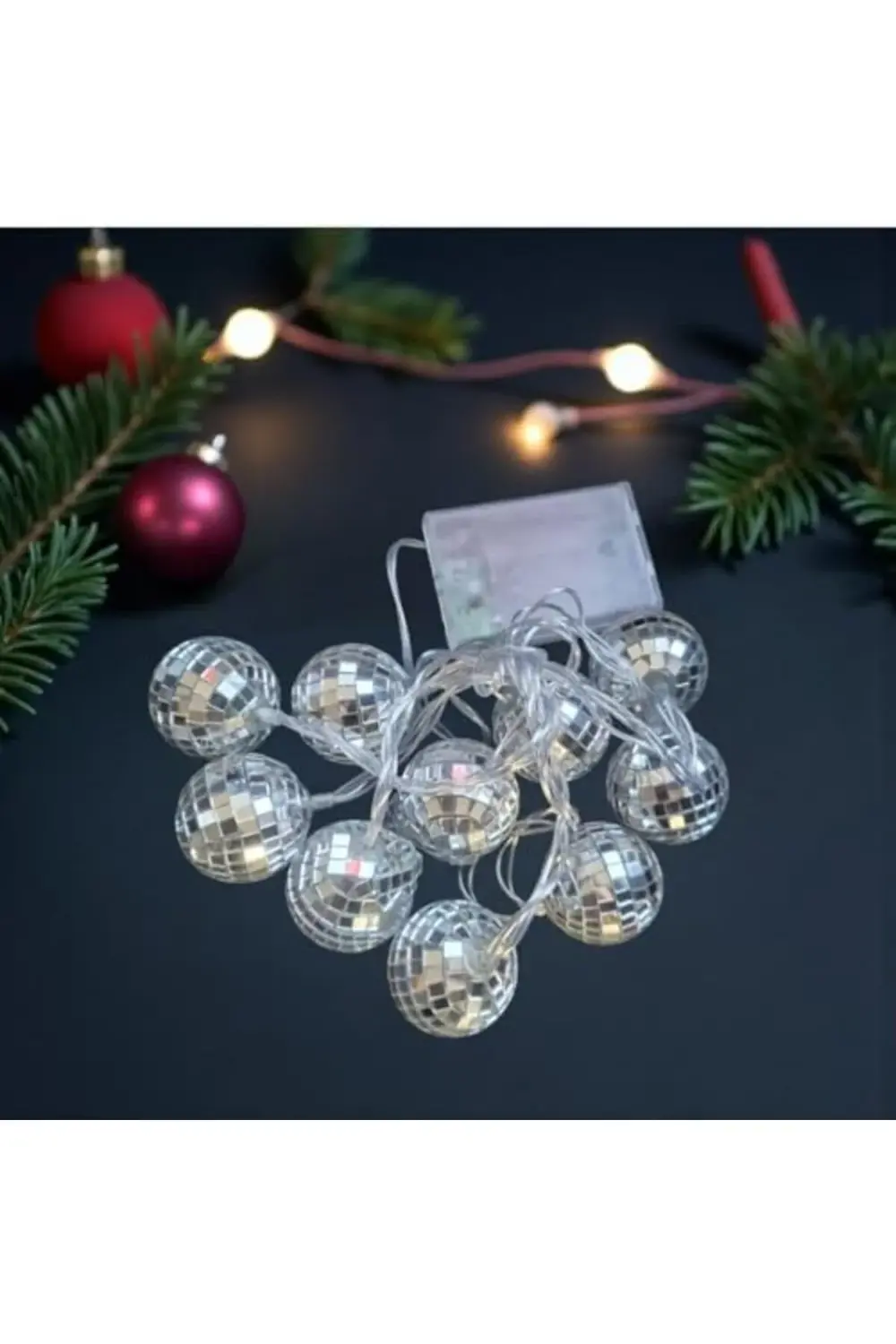 YILBAŞI LED IŞIK DİSKO TOPU GÜNIŞIĞI 2M 10 AMPUL 1142490