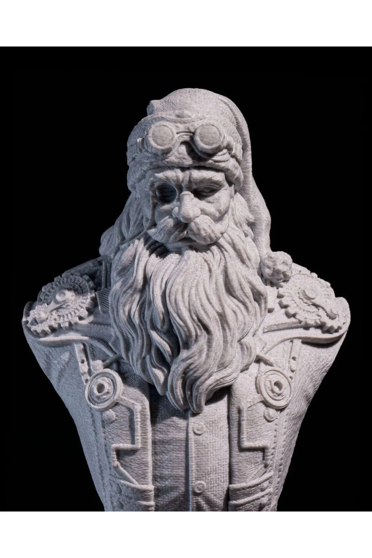 Yılbaşı Noel Baba Büst Steampunk Noel Baba Büst 15CM