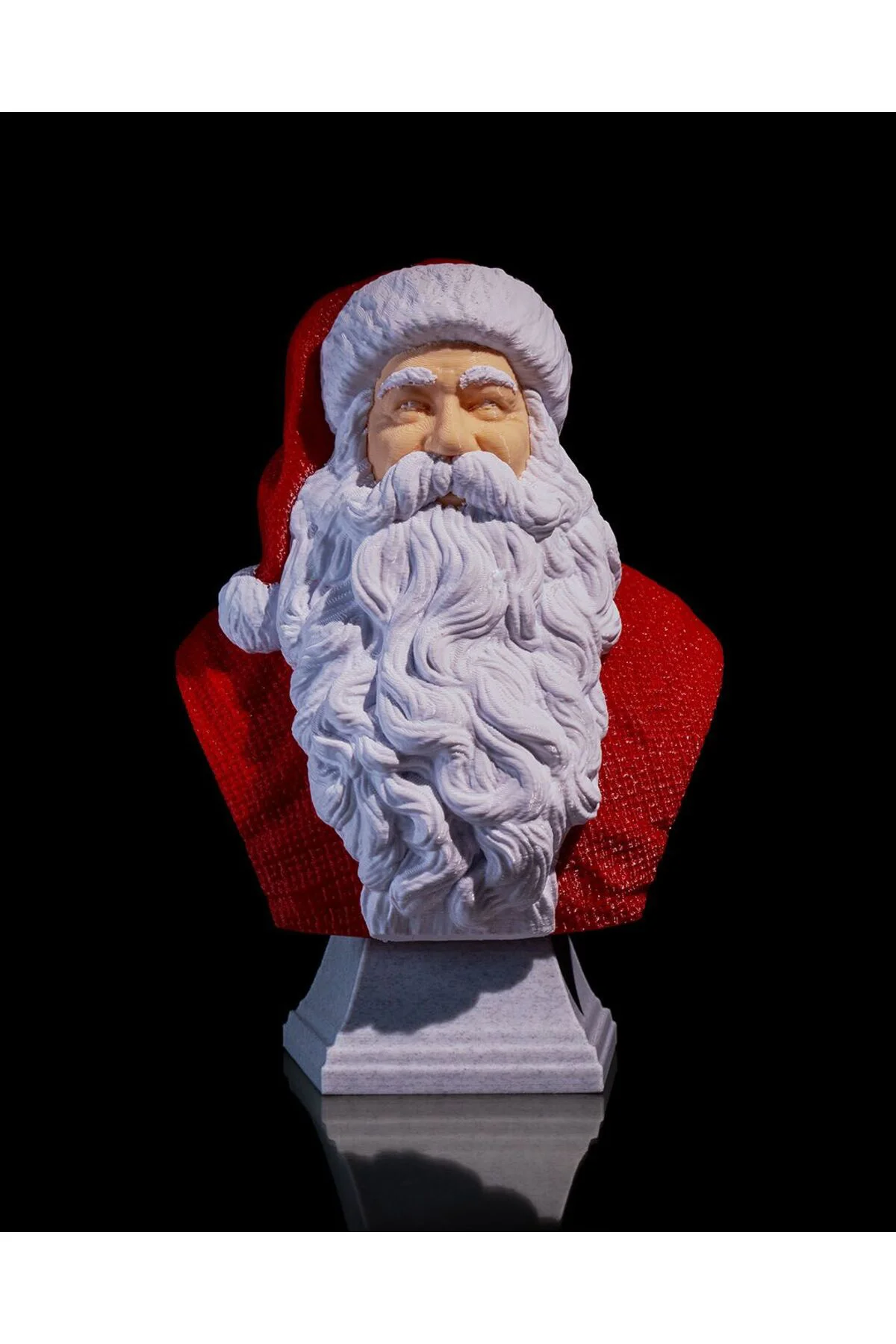 Yılbaşı Noel Baba Büst Klasik Noel Baba Boyalı Büst 15CM