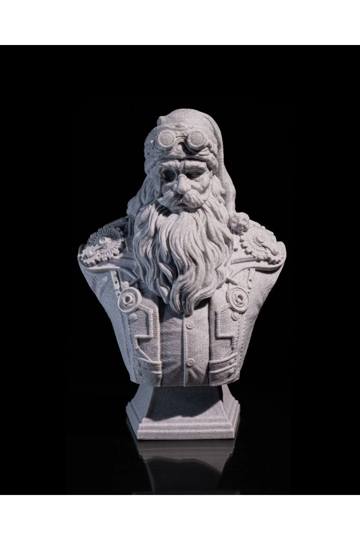 Yılbaşı Noel Baba Büst Steampunk Noel Baba Büst 15CM