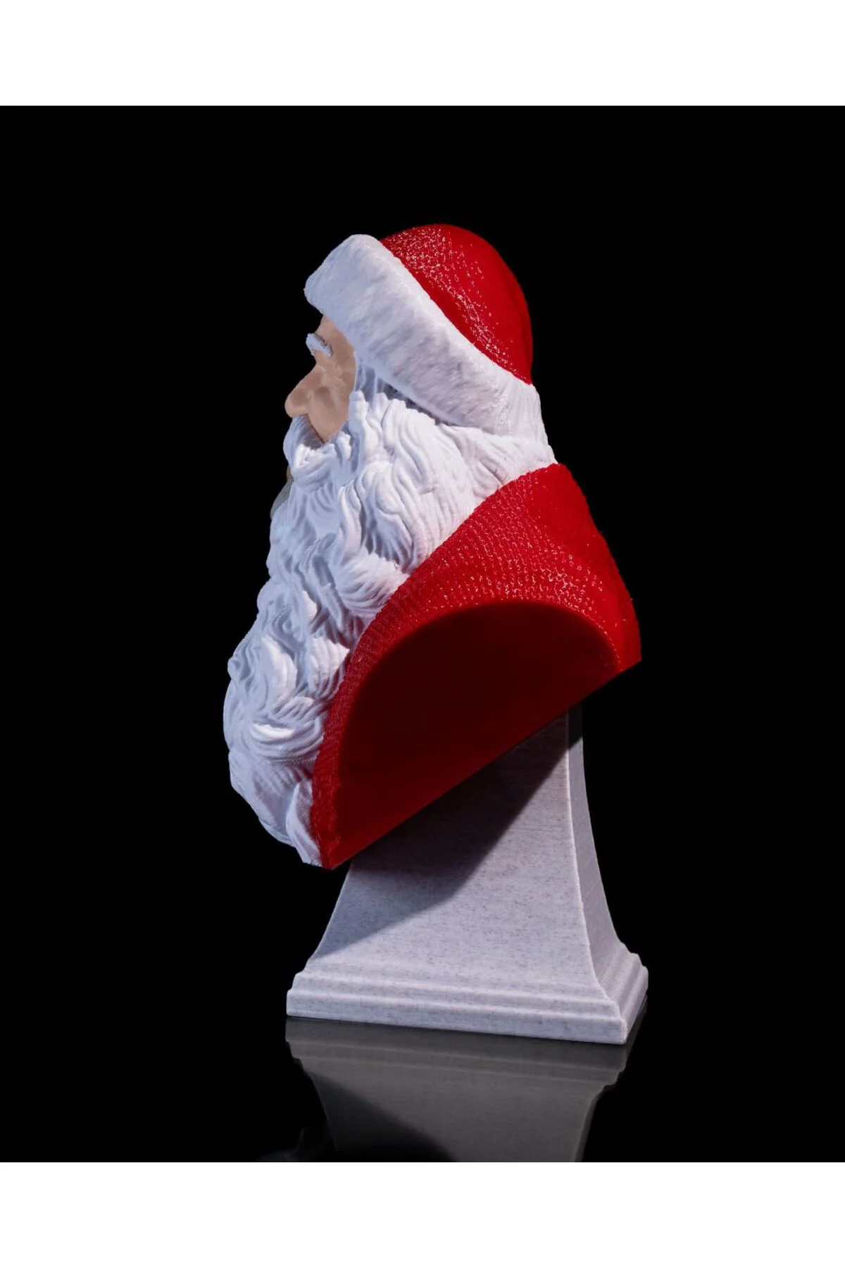 Yılbaşı Noel Baba Büst Klasik Noel Baba Boyalı Büst 15CM
