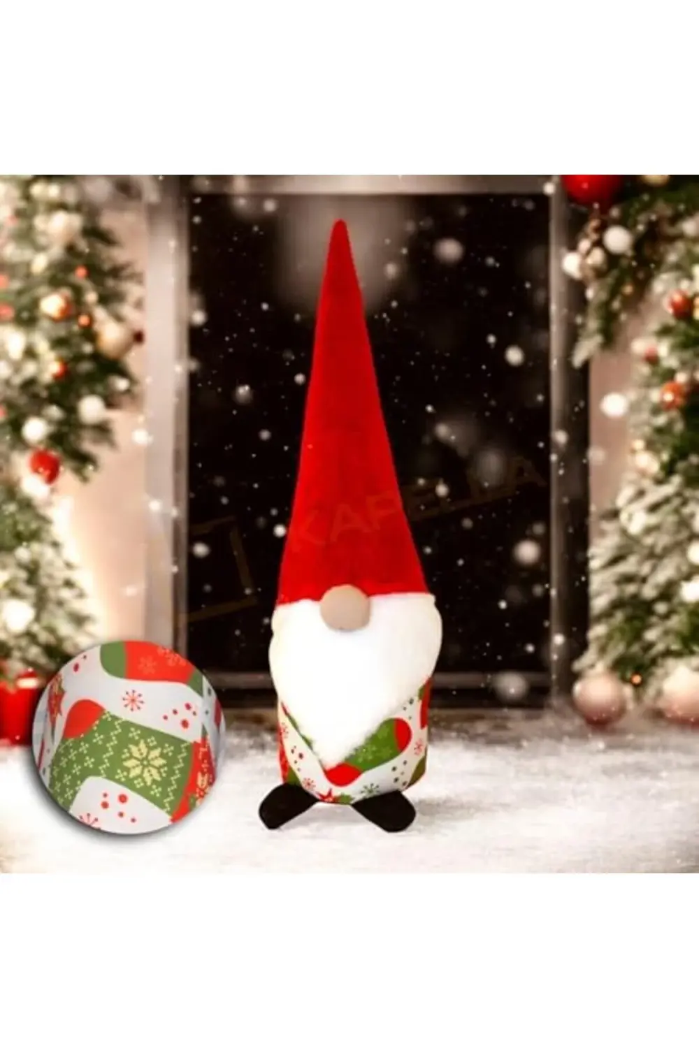 Yilbaşi Noel Baba Dekoratif Biblo Yilbaşi Çorabi Desenli