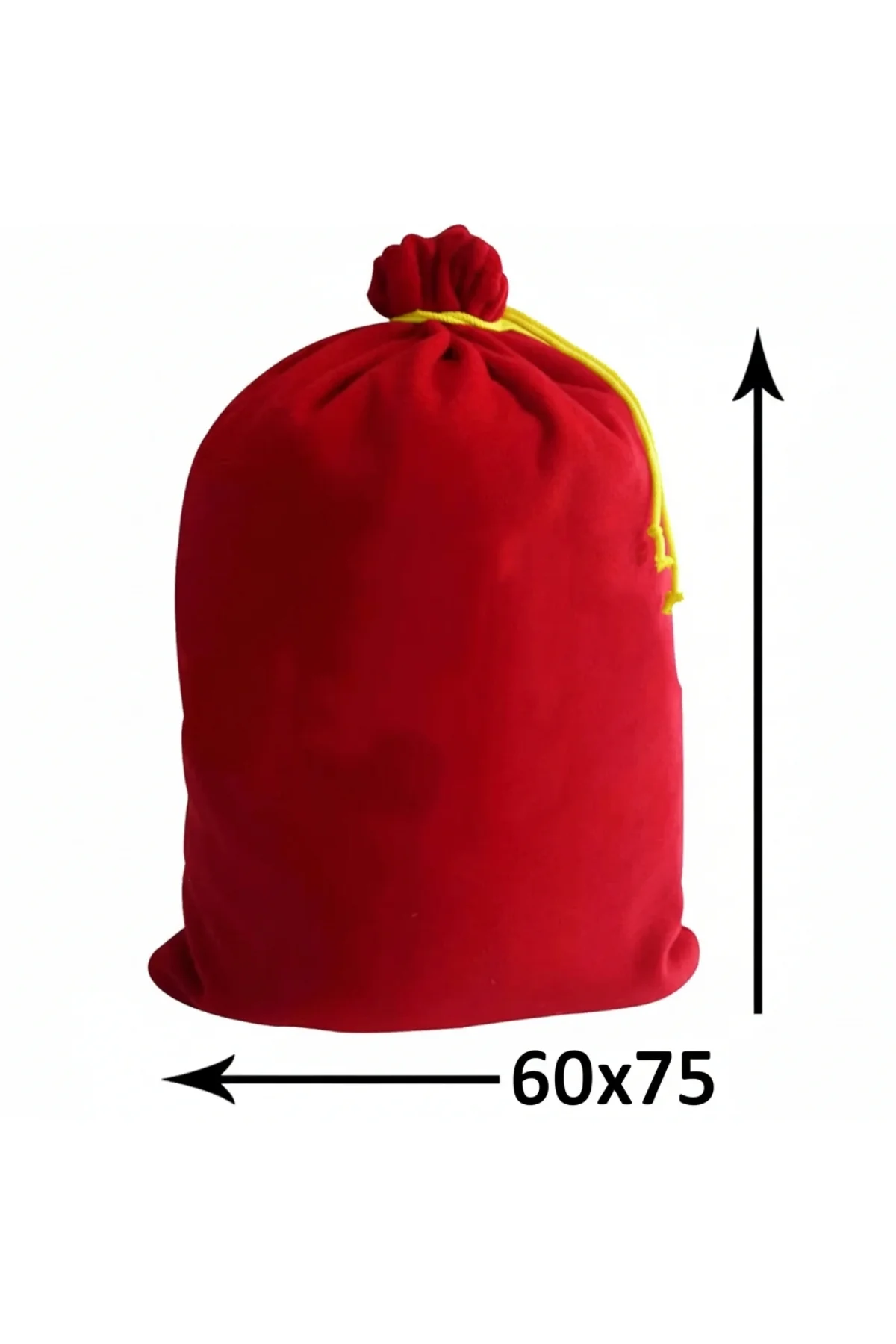 Yılbaşı Noel Baba Polar Hediye Çuvalı 60x75 Büzgü İpli Hediye Tor