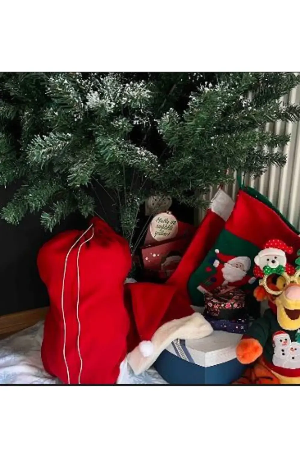 Yılbaşı Noel Baba Polar Hediye Çuvalı 60x75 Büzgü İpli Hediye Tor