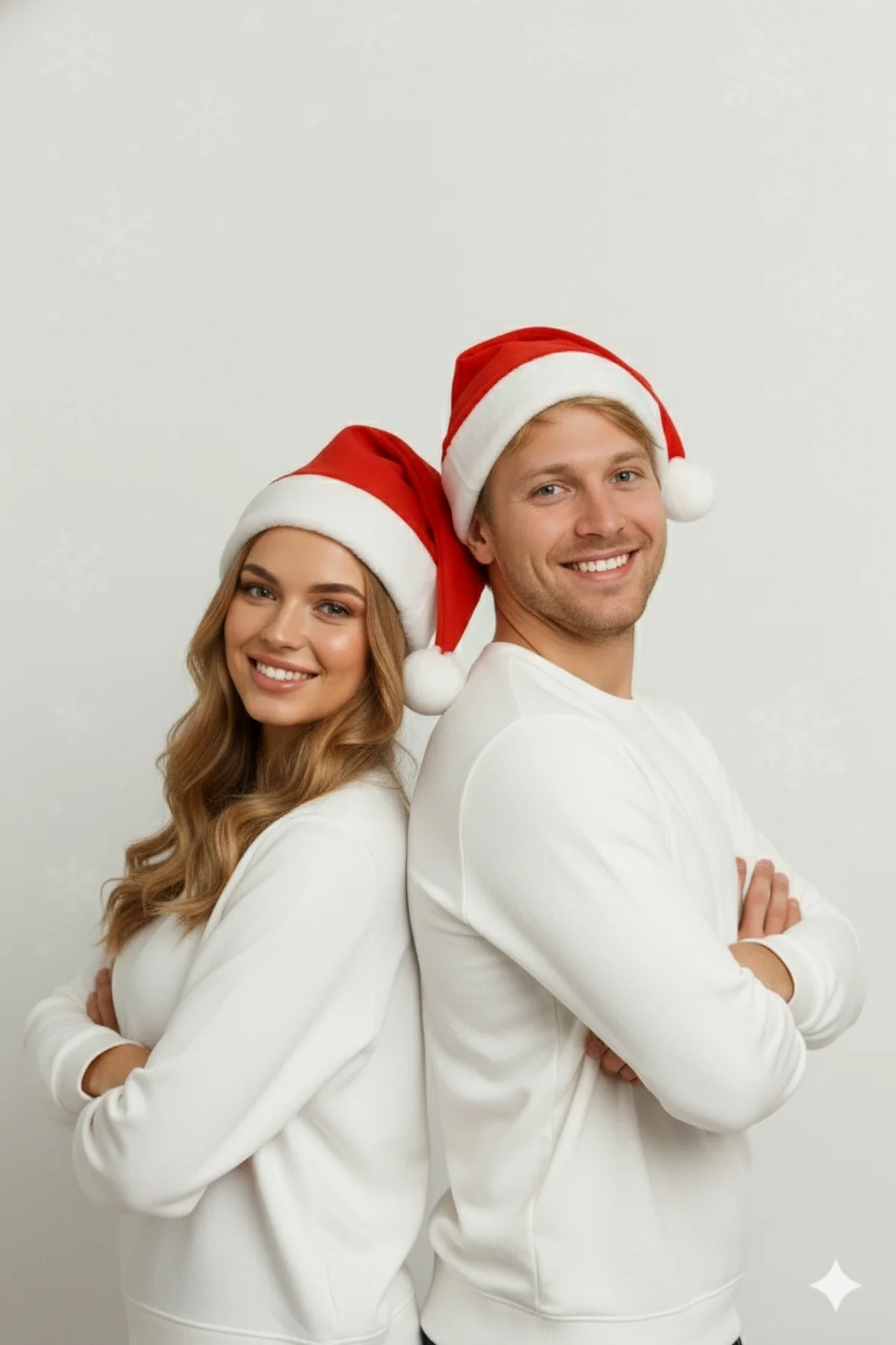 Yılbaşı Noel Şapkası Polar Kumaşlı Beyaz Ponponlu Kırmızı Parti K