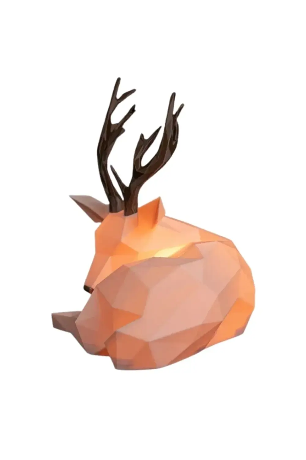 Yılbaşı Özel - 17 cm Geyik Figür Gece Lambası - Modern Işıklı Dek