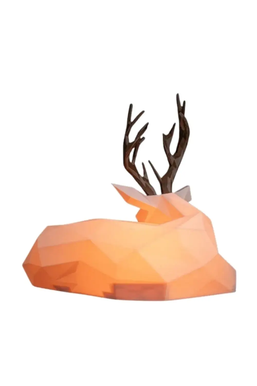 Yılbaşı Özel - 17 cm Geyik Figür Gece Lambası - Modern Işıklı Dek